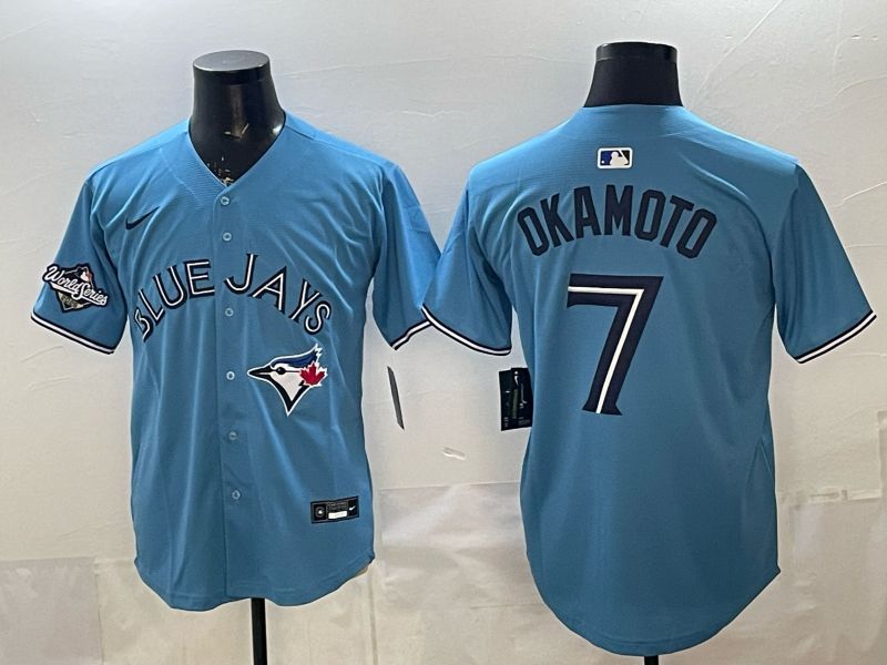 Men 2026 Toronto Blue Jays #7 Okamoto Light Blue Game Nike MLB Jersey style 003